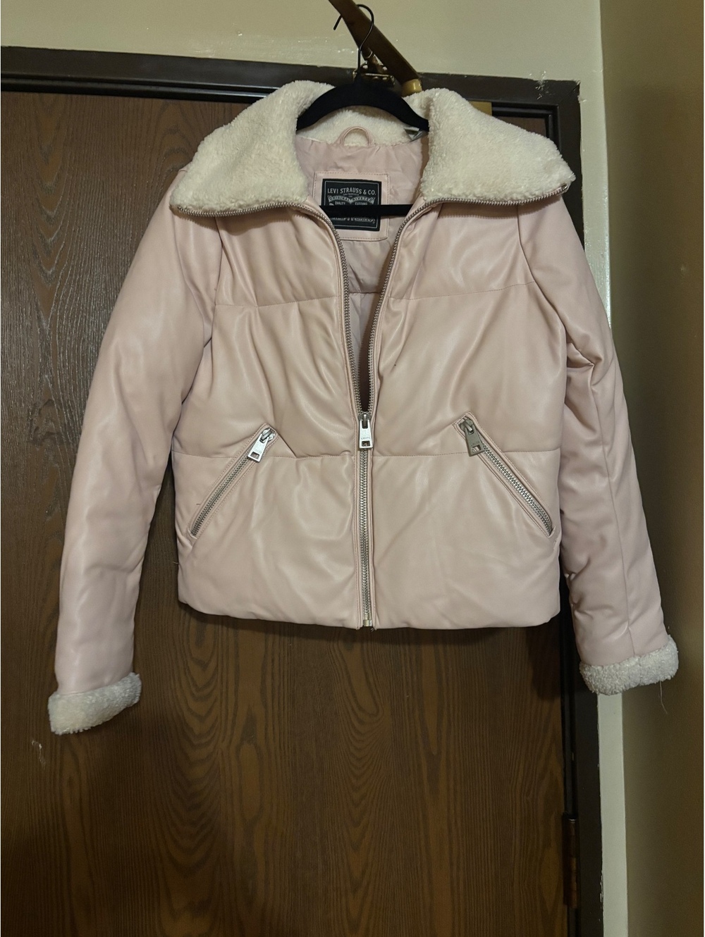 Pink Levi’s Short Puffer Coat- Size XS